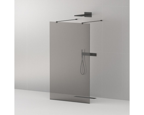 Душевая перегородка CEZARES LIBERTA-L-2-90-120-GR-NERO кронштейн 120 см