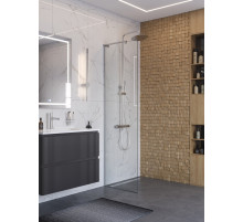 Душевая перегородка BelBagno UNO-L-1-TB-70-C-Cr. 70 см, профиль хром, стекло прозрачное