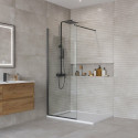 Душевая перегородка BelBagno KRAFT-L-1-80-C-NERO Душевая перегородка BelBagno KRAFT-L-1-80-C-NERO