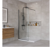 Душевая перегородка BelBagno KRAFT-L-1-80-C-NERO