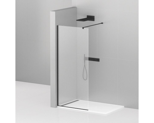 Душевая перегородка CEZARES LIBERTA-L-1-110-120-C-NERO кронштейн 120см