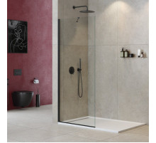 Душевая перегородка универсальная с односторонним входом CEZARES LIBERTA-L-1-TB-140-C-NERO