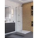 Душевая перегородка BelBagno UNO-L-1-TB-60-C-Cr, 60 см, профиль хром, стекло прозрачное