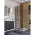Душевая перегородка BelBagno UNO-L-1-TB-90-BR-Cr, 90 см, профиль хром, стекло бронза