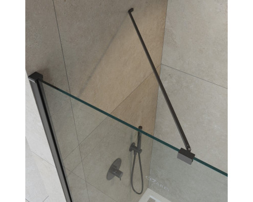 Душевая перегородка универсальная с односторонним входом CEZARES LIBERTA-L-1-TB-140-C-NERO