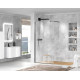 Душевая перегородка CEZARES LIBERTA-L-1-100-120-C-NERO кронштейн 120см