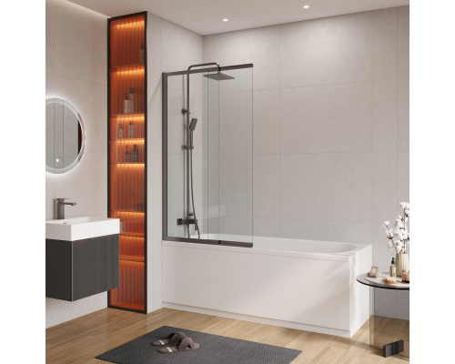 Шторка на ванну CEZARES SLIDER-VF-11-90/150-C-GM