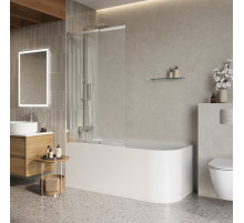 Душевая шторка на ванну BelBagno LUCE-VF-11-100/145-C-Cr