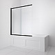 Душевая шторка на ванну BelBagno LUCE-VF-11-80/145-C-NERO