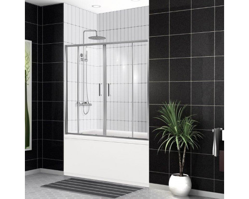 Шторка на ванну BelBagno UNO-VF-2-170/145-C-Cr