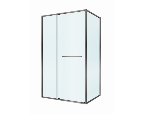 Душевой уголок CEZARES LUX-AH-FS-11-110/80-C-GM, 110х80 см, профиль оружейная сталь, стекло прозрачное