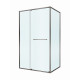 Душевой уголок CEZARES LUX-AH-FS-11-110/80-C-GM, 110х80 см, профиль оружейная сталь, стекло прозрачное