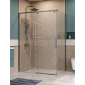 Душевой уголок BelBagno SOFT_CLOSE-1-AH-1-140/80-C-GM профиль оружейная сталь, стекло прозрачное