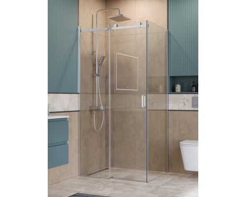 Душевой уголок BelBagno SOFT_CLOSE-2-AH-1-100/90-C-Cr профиль хром, стекло прозрачное