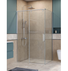 Душевой уголок BelBagno SOFT_CLOSE-1-AH-1-120/80-C-Cr профиль хром, стекло прозрачное