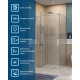 Душевой уголок BelBagno SOFT_CLOSE-1-AH-1-100/80-C-Cr профиль хром, стекло прозрачное