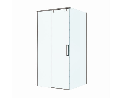 Душевой уголок BelBagno SOFT_CLOSE-1-A-1-100-C-GM профиль оружейная сталь, стекло прозрачное