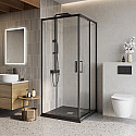 Душевой уголок BelBagno LUCE-A-2-90-C-NERO