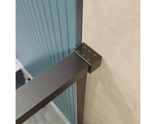 Душевой уголок BelBagno SOFT_CLOSE-1-AH-1-130/90-C-GM профиль оружейная сталь, стекло прозрачное