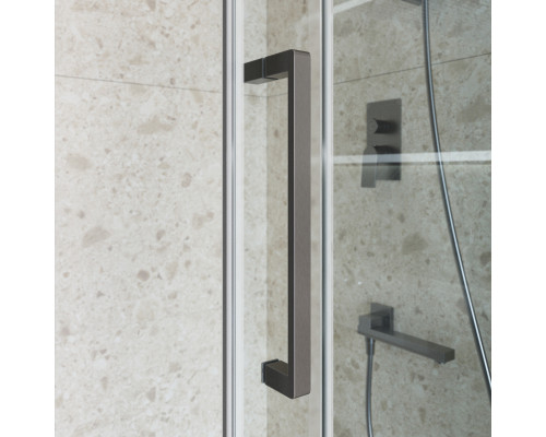 Душевой уголок BelBagno MARINO-2-AH-1-140/90-C-GM 140х90 см профиль оружейная сталь, стекло прозрачное