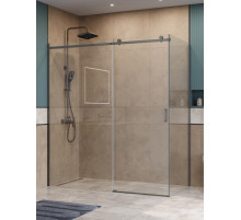 Душевой уголок BelBagno SOFT_CLOSE-2-AH-1-180/80-C-GM профиль оружейная сталь, стекло прозрачное
