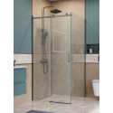 Душевой уголок BelBagno SOFT_CLOSE-2-A-1-100-C-GM профиль оружейная сталь, стекло прозрачное