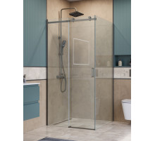 Душевой уголок BelBagno SOFT_CLOSE-2-A-1-100-C-GM профиль оружейная сталь, стекло прозрачное