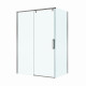 Душевой уголок BelBagno SOFT_CLOSE-1-AH-1-140/100-C-GM профиль оружейная сталь, стекло прозрачное