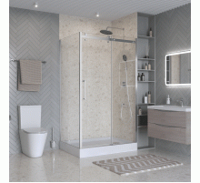 Душевой уголок BelBagno MARINO-2-AH-1-120/100-C-CR 120х100 см профиль хром, стекло прозрачное