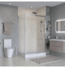 Душевой уголок BelBagno MARINO-2-AH-1-120/100-C-CR 120х100 см профиль хром, стекло прозрачное