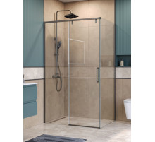 Душевой уголок BelBagno SOFT_CLOSE-1-AH-1-110/80-C-GM профиль оружейная сталь, стекло прозрачное