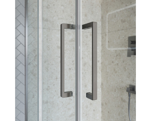 Душевой уголок BelBagno Marino-2-A-2-90-C-GM 90x90, профиль оружейная сталь, стекло прозрачное