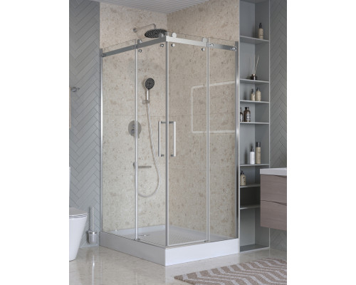 Душевой уголок 120х90 см BelBagno MARINO-2-AH-2-120/90-C-CR профиль хром, стекло прозрачное