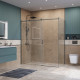 Душевой уголок BelBagno SOFT_CLOSE-2-AH-1-180/90-C-GM профиль оружейная сталь, стекло прозрачное