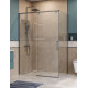Душевой уголок BelBagno SOFT_CLOSE-1-AH-1-140/90-C-GM профиль оружейная сталь, стекло прозрачное