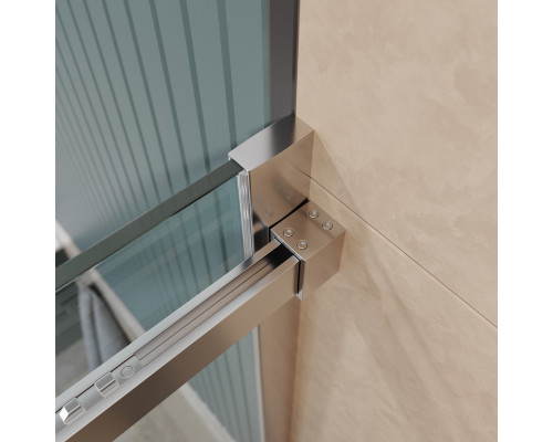 Душевой уголок BelBagno SOFT_CLOSE-2-AH-1-180/80-C-Cr профиль хром, стекло прозрачное