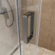 Душевой уголок BelBagno SOFT_CLOSE-2-AH-1-110/90-C-GM профиль оружейная сталь, стекло прозрачное