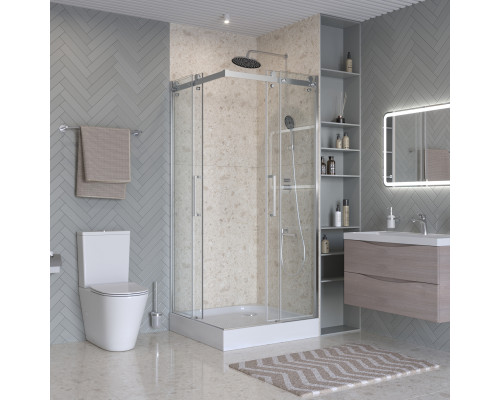 Душевой уголок BelBagno MARINO-2-A-2-90-C-CR 90х90 см, профиль хром, стекло прозрачное