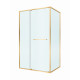 Душевой уголок CEZARES LUX-AH-FS-11-120/90-C-BORO, 120х90 см, профиль брашированное золото, стекло прозрачное