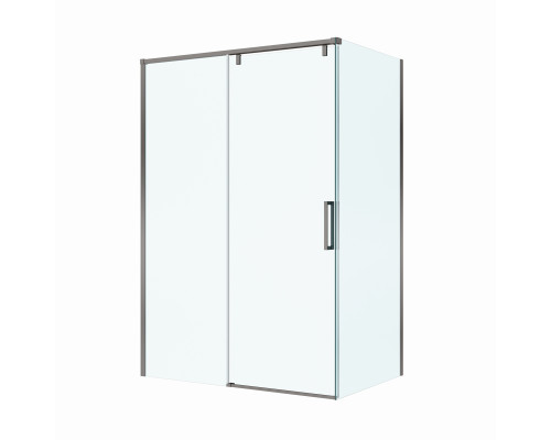 Душевой уголок BelBagno SOFT_CLOSE-1-AH-1-130/100-C-GM профиль оружейная сталь, стекло прозрачное