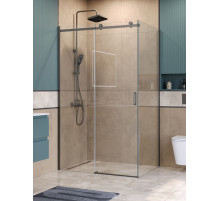 Душевой уголок BelBagno SOFT_CLOSE-2-AH-1-120/100-C-GM профиль оружейная сталь, стекло прозрачное