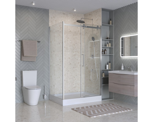 Душевой уголок BelBagno MARINO-2-AH-1-110/100-C-CR 110х100 см, профиль хром, стекло прозрачное