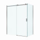 Душевой уголок BelBagno SOFT_CLOSE-2-AH-1-160/80-C-GM профиль оружейная сталь, стекло прозрачное