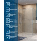 Душевой уголок BelBagno SOFT_CLOSE-1-AH-1-140/80-C-Cr профиль хром, стекло прозрачное