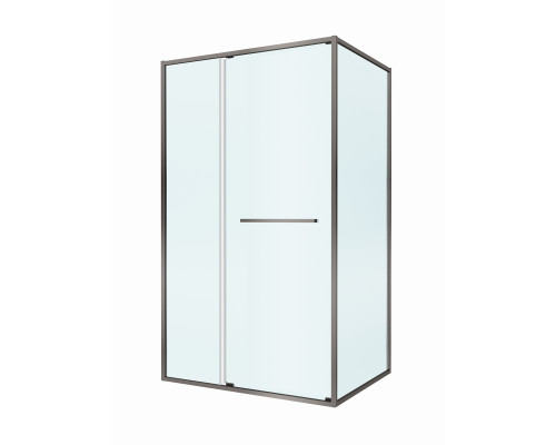 Душевой уголок CEZARES LUX-AH-FS-11-110/90-C-GM, 110х90 см, профиль оружейная сталь, стекло прозрачное