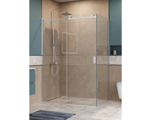 Душевой уголок BelBagno SOFT_CLOSE-2-AH-1-150/80-C-Cr профиль хром, стекло прозрачное