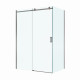 Душевой уголок BelBagno SOFT_CLOSE-2-AH-1-140/80-C-GM профиль оружейная сталь, стекло прозрачное