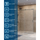Душевой уголок BelBagno SOFT_CLOSE-2-AH-1-180/90-C-GM профиль оружейная сталь, стекло прозрачное