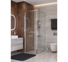 Душевой уголок CEZARES LUX-AH-FS-1-70/80-C-CR, 70х80 см, профиль хром глянцевый, стекло прозрачное