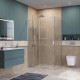 Душевой уголок BelBagno SOFT_CLOSE-2-AH-1-130/100-C-Cr профиль хром, стекло прозрачное